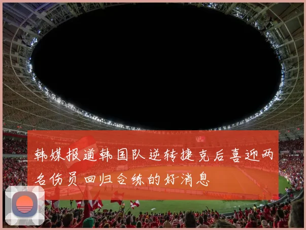 韩媒报道韩国队逆转捷克后喜迎两名伤员回归合练的好消息